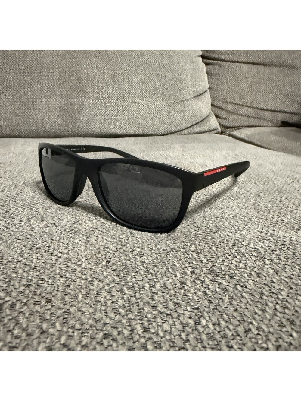 PRADA MATTE GREY MEN'S SUNGLASSES SPS 12U 0AS5S0 58MM Read